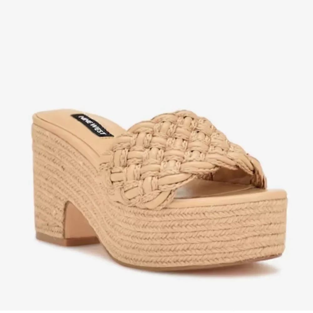 Nine West Roxana Espadrille Platform Sandal size 6 NWOT